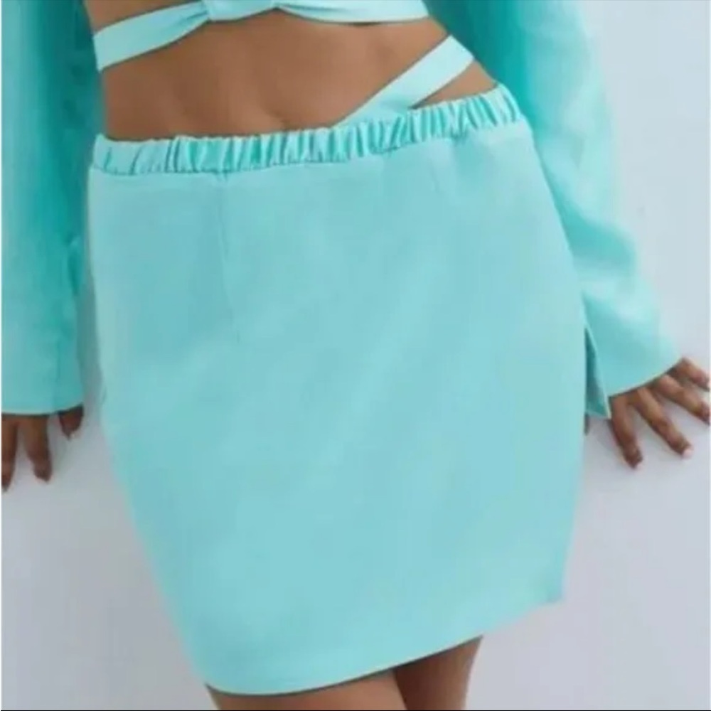 NWT- FOR LOVE & LEMONS Aqua Marie Mini Skirt